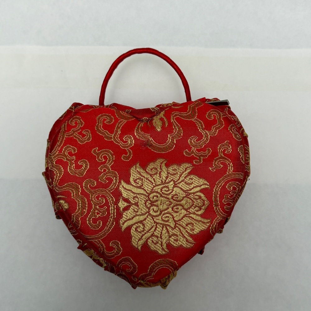 Chinese Red Pillow Heart Shaped Mini Bag